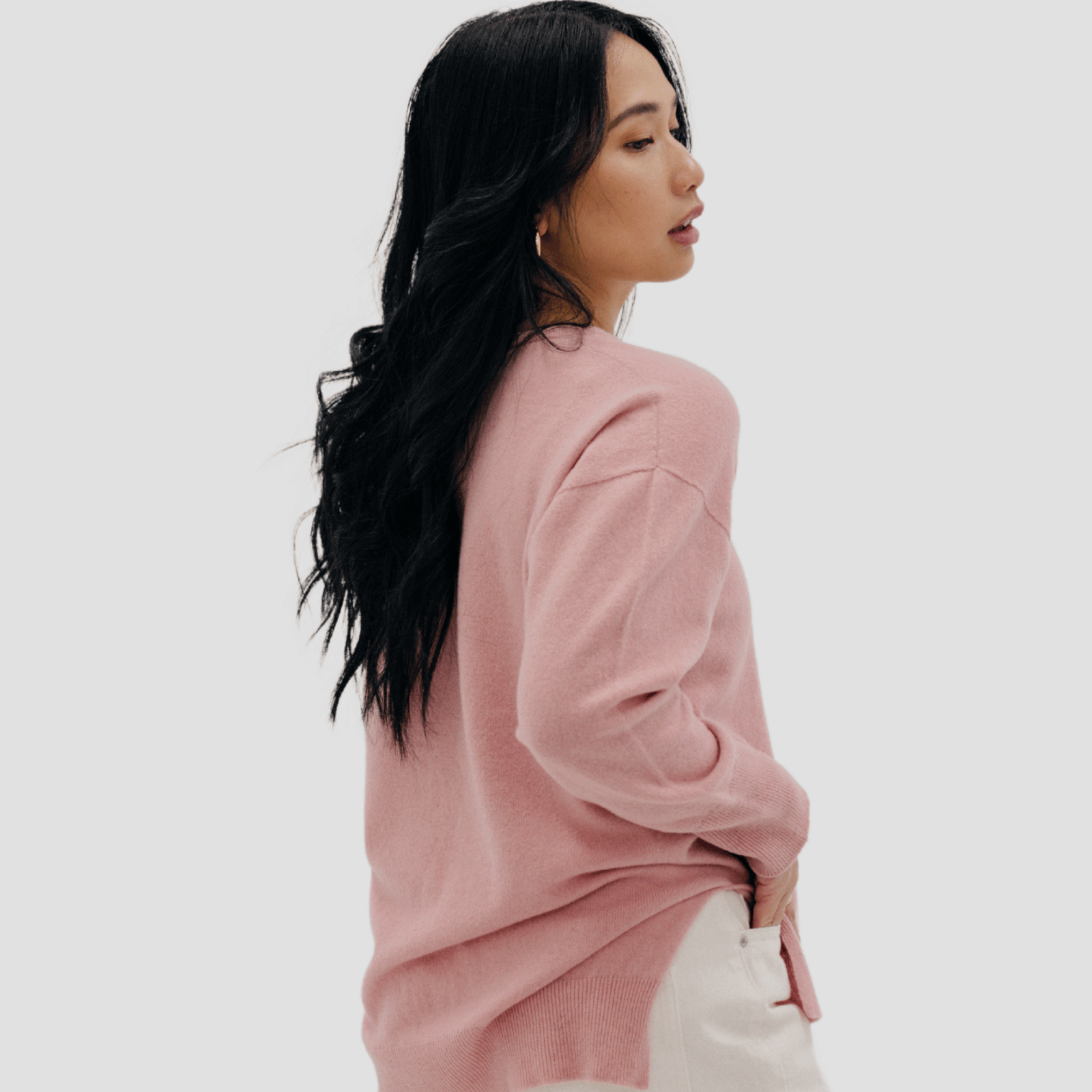 Women's V - Neck - Dusky Pink - Hemprino