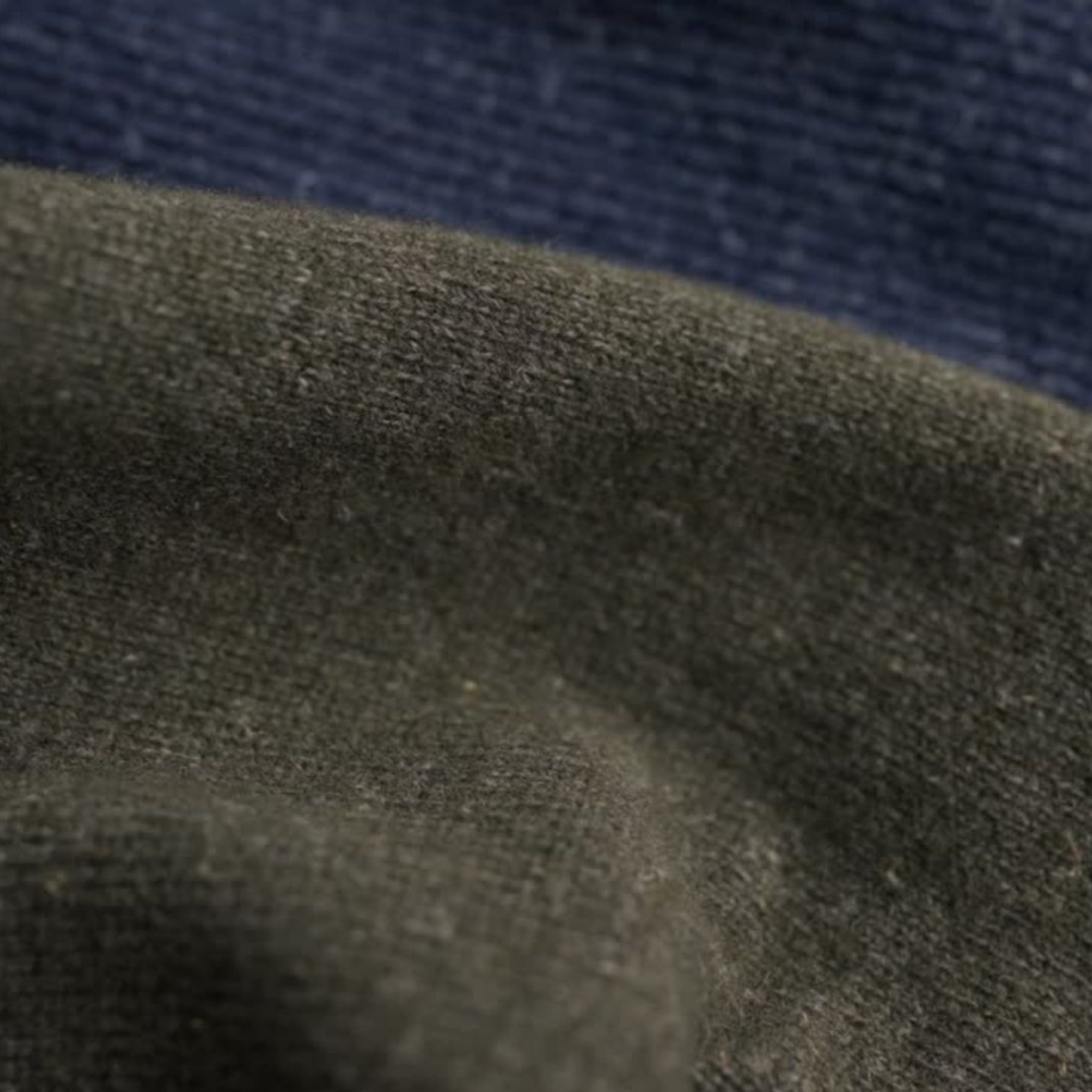 Close up of hemp and merino wool fabric