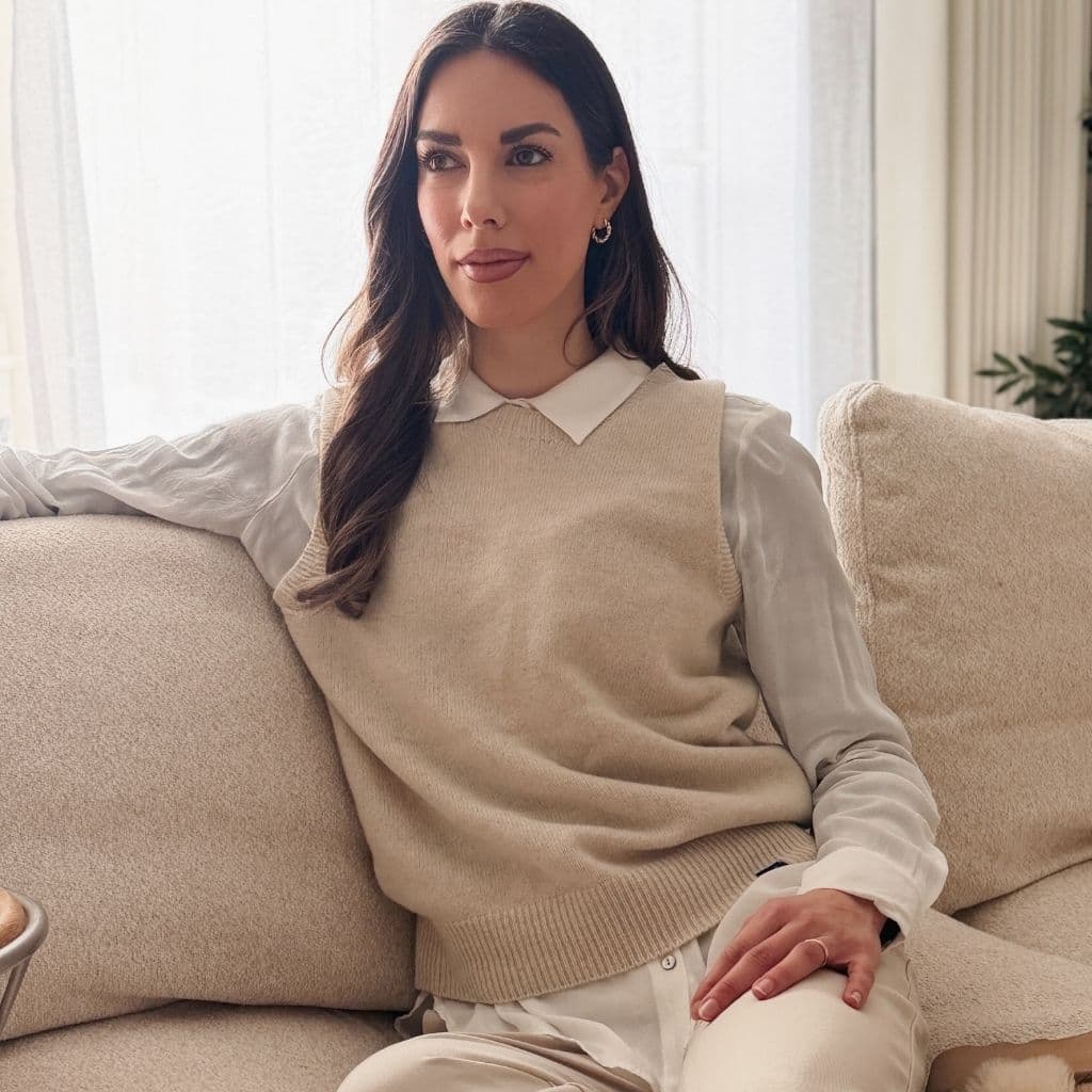 Women's Merino & Hemp Vest - Natural