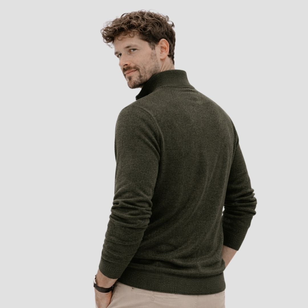 Man in green sweater