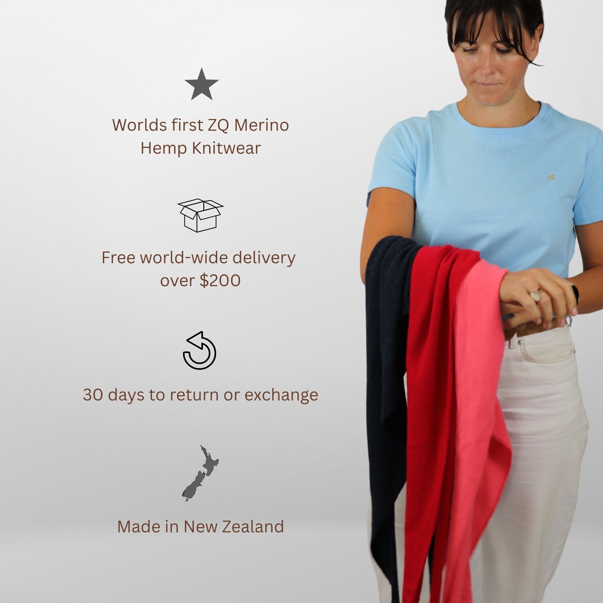 Women holding Hemprino Scarves