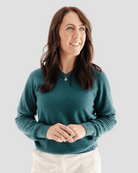 Classic V - Neck W - Teal - Hemprino