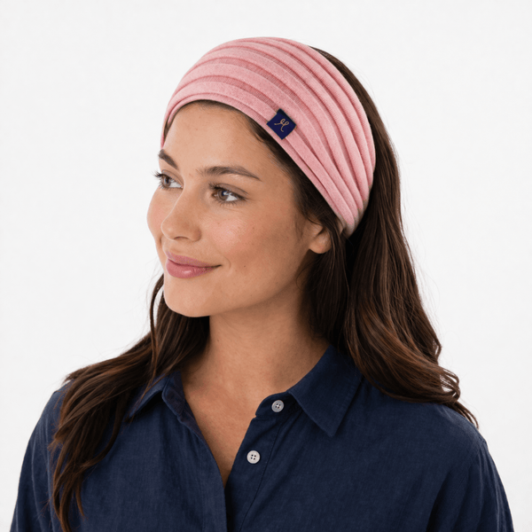 ZQ Merino Hemp Headband - Dusky Pink - Hemprino