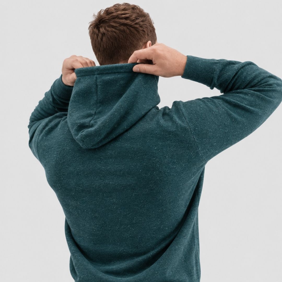 Men's Merino & Hemp Hoodie - Teal [XL only] - Hemprino
