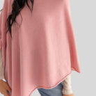 Merino & Hemp Wrap Poncho - Dusky Pink - Hemprino
