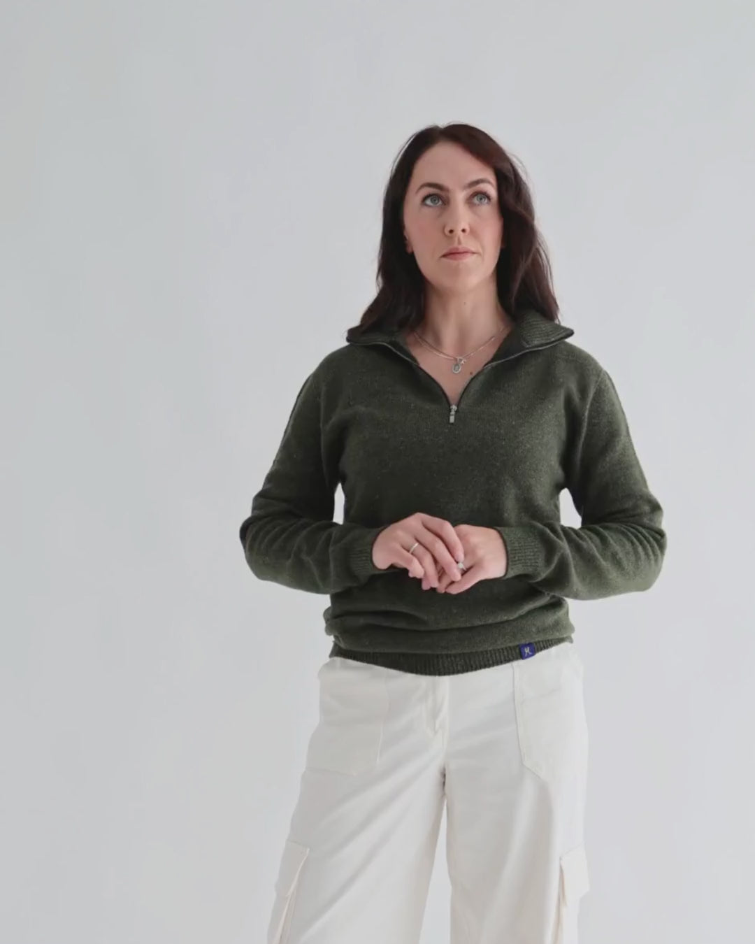 Hemprino Quarter-Zip Kea Green