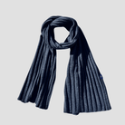 Rib-knit Scarf - Navy (Seconds) - Hemprino