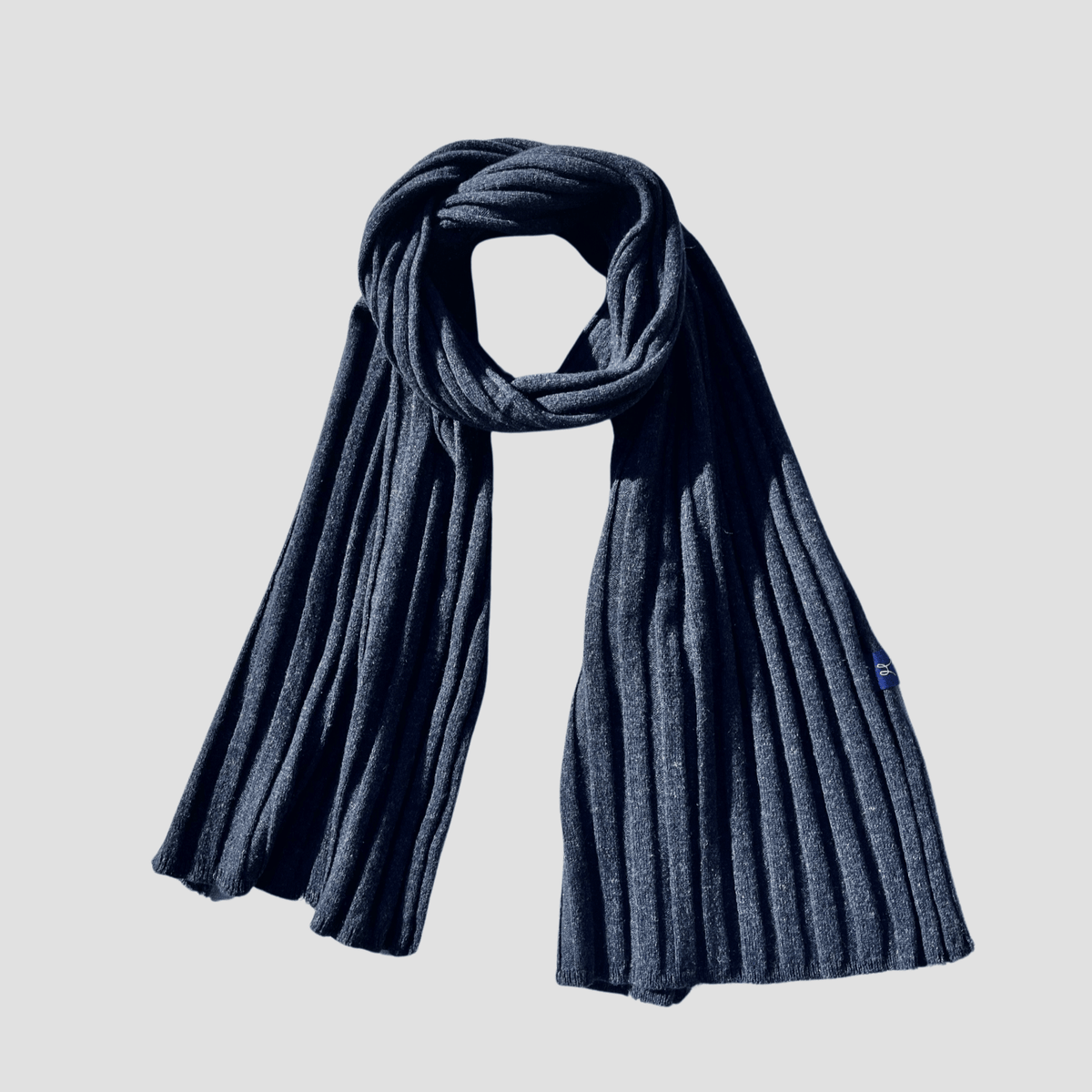Rib-knit Scarf - Navy (Seconds) - Hemprino