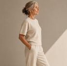Women's Merino & Hemp Knit Tee - Natural - Hemprino