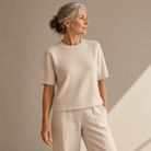 Women's Merino & Hemp Knit Tee - Natural - Hemprino