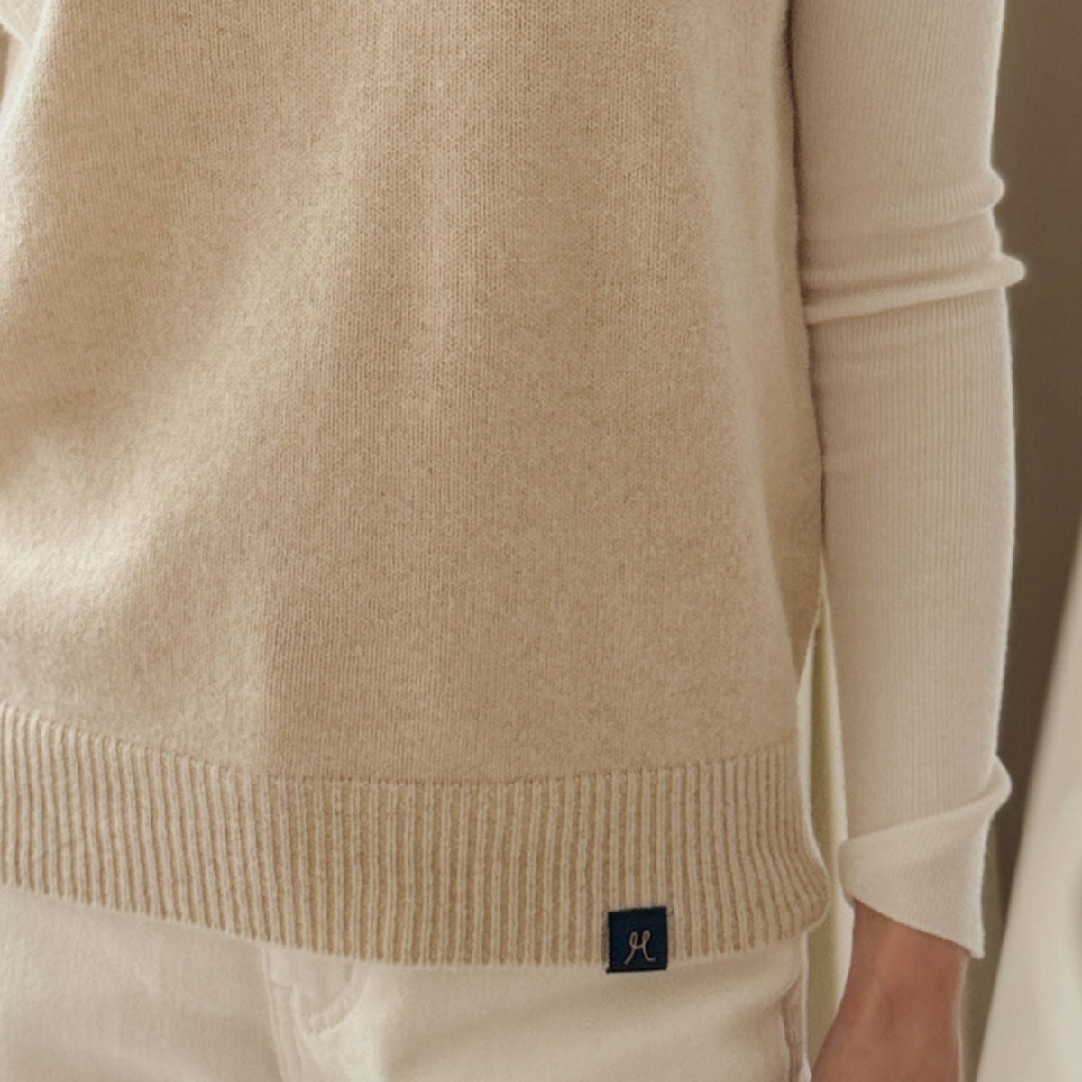 Women's Merino & Hemp Vest - Natural - Hemprino