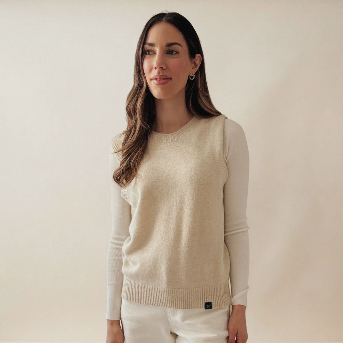 Women's Merino & Hemp Vest - Natural - Hemprino